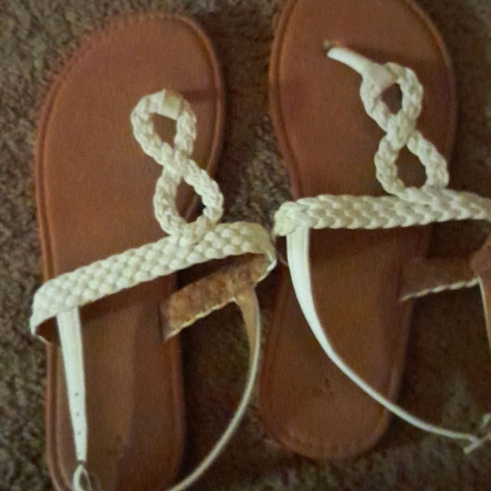 Women's white sandals